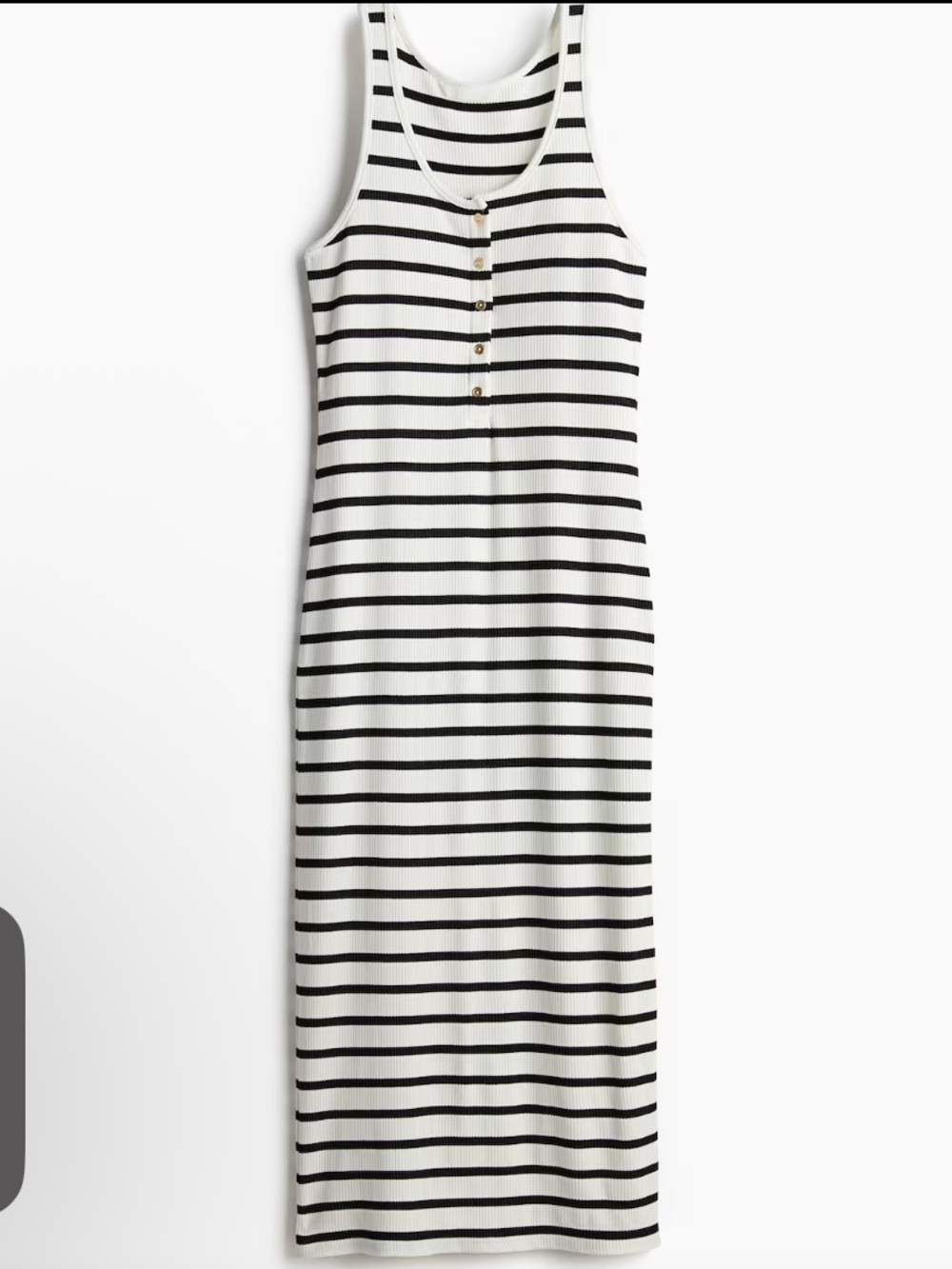 H&M ButtonFront Jersey Striped Dress